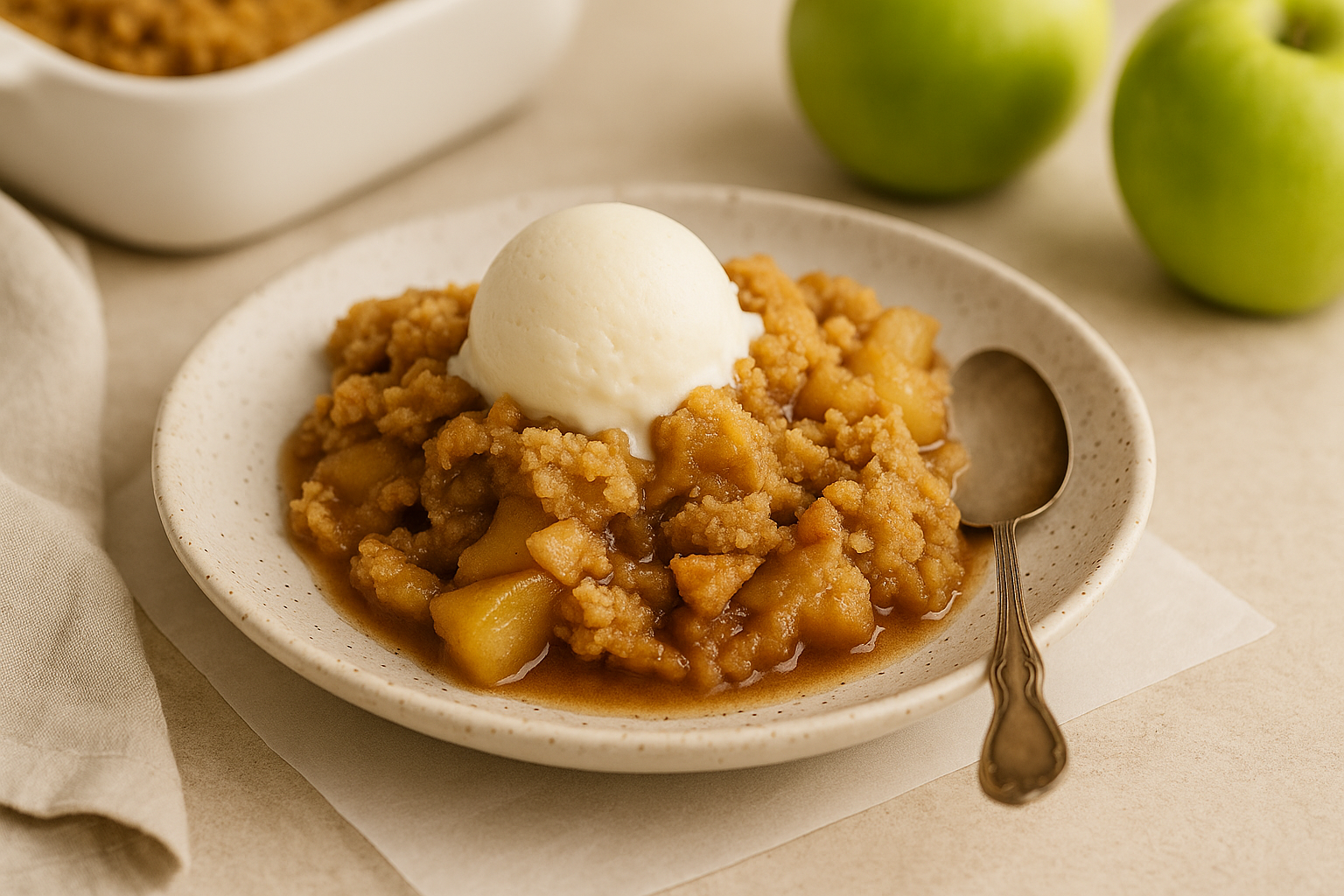 Gluten Free Apple Crumble | Easy Cozy Dessert