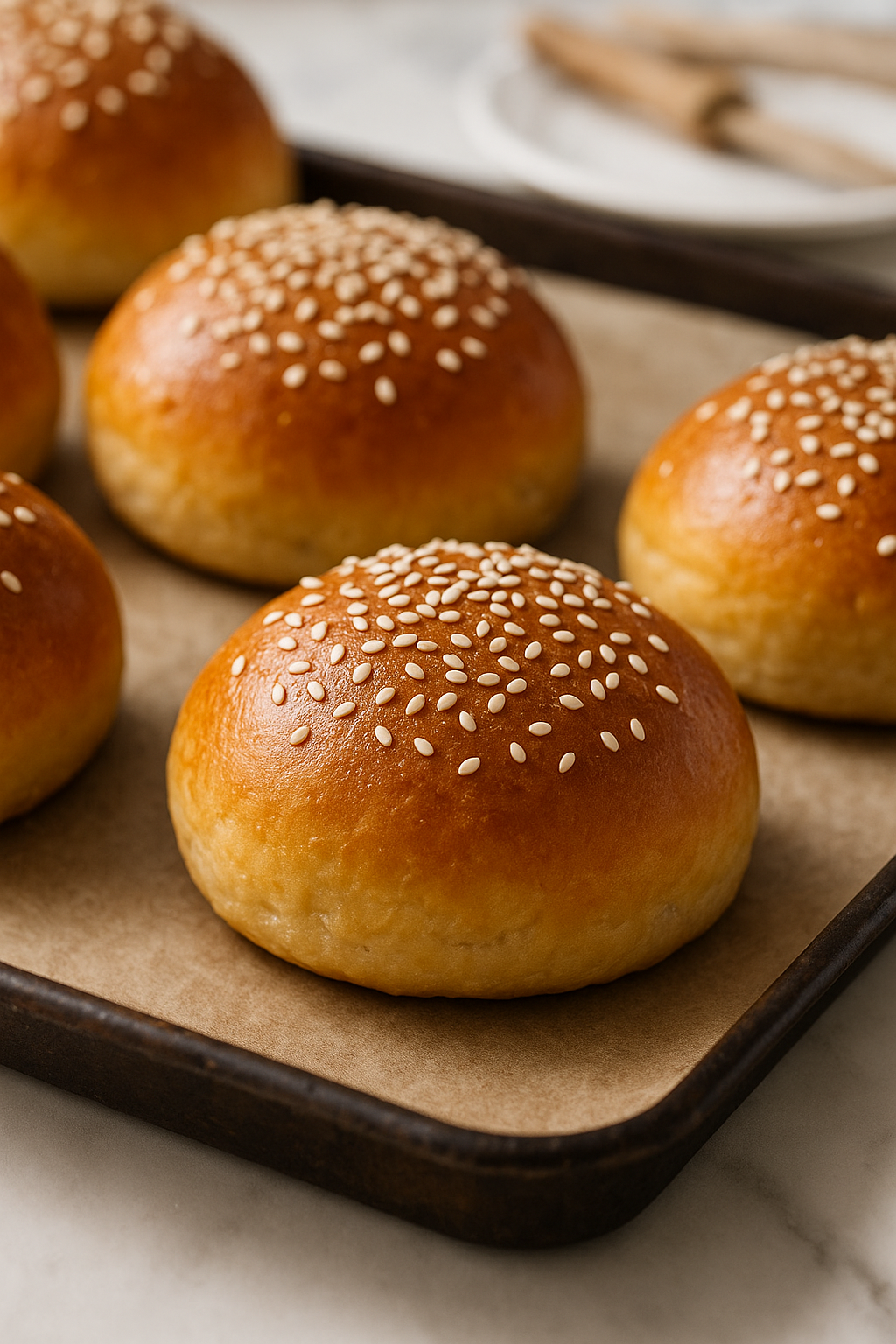 Soft Gluten Free Buns, Fluffy, Golden & Easy to Make