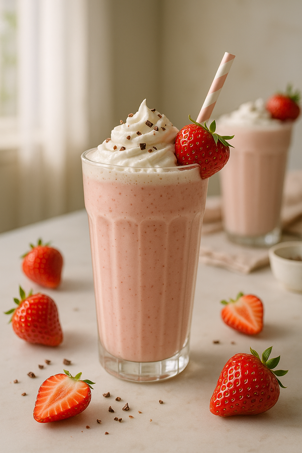 Creamy Vegan Strawberry Milkshake