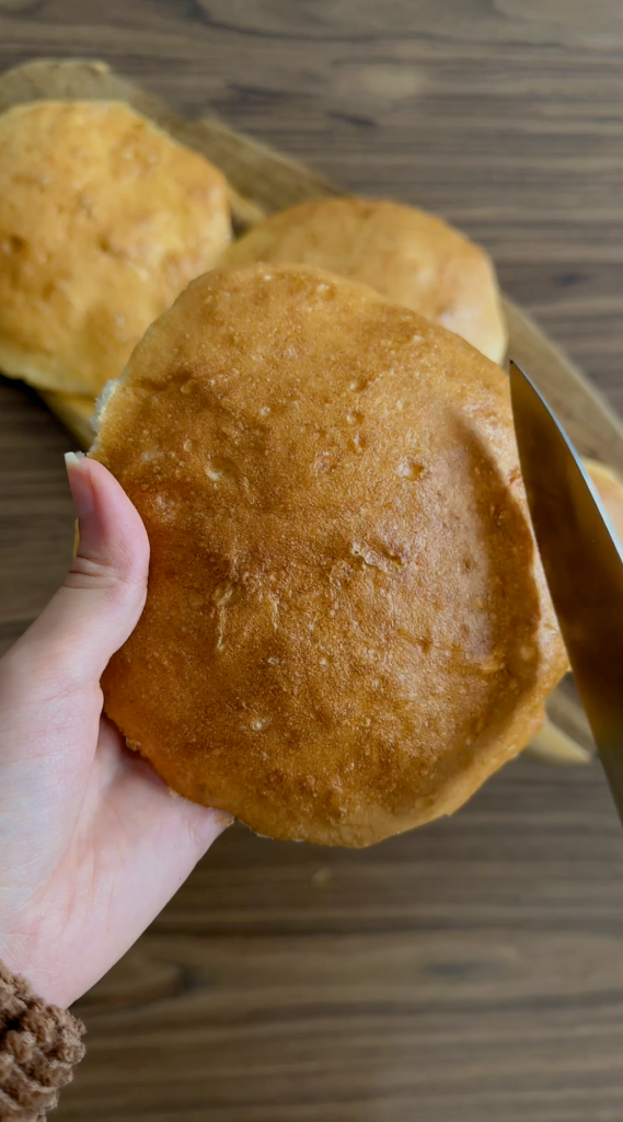 Homemade gluten free bread with golden crust, fully baked